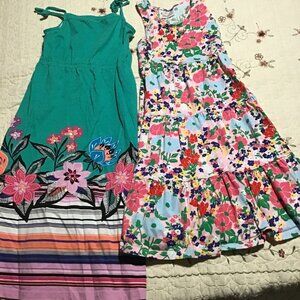 Lot of 2 Girl's Summer Dresses Size 10--Gymboree/Hanna Anderson, Nice Shape